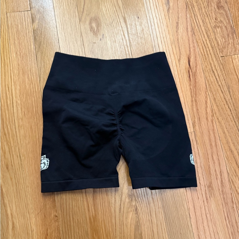Black High-Waisted Biker Shorts